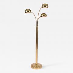 American 1970s brass directional arched floor lamp - 1453484