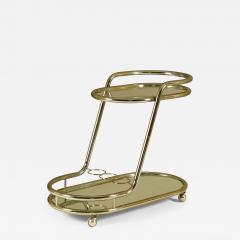 American 1970s brass tubular drinks trolley - 2701248