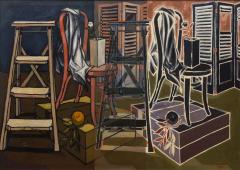 American 20th Century Surrealist Oil on Canvas Robert Springfels 1964 - 4528784