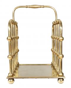 American Aesthetic Brass Wood Caddy - 4789148