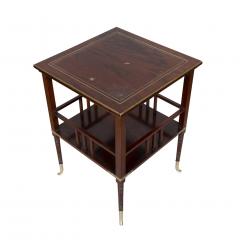 American Aesthetic Mahogany and Mother of Pearl Table by A H Lejambre - 3738614