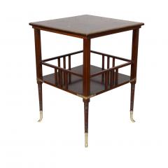 American Aesthetic Mahogany and Mother of Pearl Table by A H Lejambre - 3738615