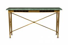 American Art Deco Bronze and Marble Bank Console Table - 2794547