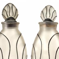 American Art Deco Frosted Glass Perfume Bottles - 4674449