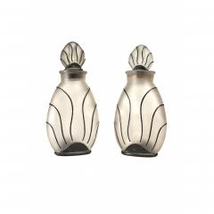 American Art Deco Frosted Glass Perfume Bottles - 4733146