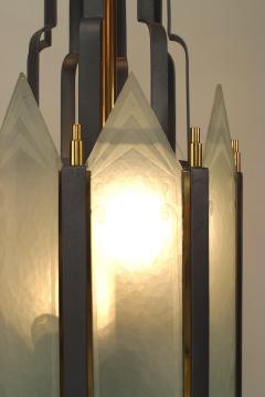American Art Deco Iron Cylindrical Form Lantern - 738860