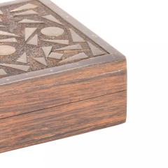 American Art Deco Rosewood and Brass Box - 4675352