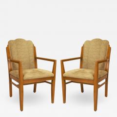 American Art Deco Scalloped Arm Chairs - 1382912