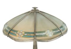 American Art Deco Silvered Metal Table Lamp - 4631287