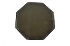American Art Deco Style Octagonal Wood Top Wicker Bistro Table - 4661351