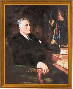 American Art Deco Style Portrait of Franklin D Roosevelt - 4640828