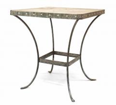 American Art Modern Style Aluminum Caf Table - 4673913