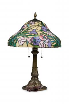 American Art Nouveau Tiffany Style Lamp - 4162519