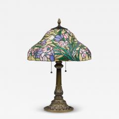 American Art Nouveau Tiffany Style Lamp - 4167753