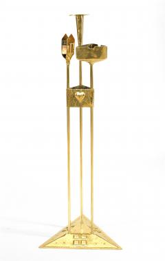 American Arts Crafts Brass Smoking Stand - 4519554