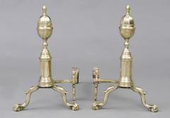 American Brass Andirons Circa 1820 - 127039