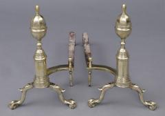 American Brass Andirons Circa 1820 - 127040