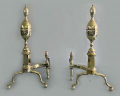 American Brass Double Lemon Top Andirons - 1753771