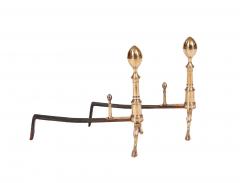American Brass Lemon Top Andirons - 4460784