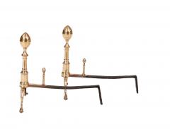 American Brass Lemon Top Andirons - 4460785