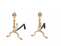 American Brass Lemon Top Andirons - 4461037