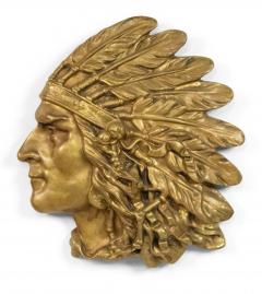 American Bronze Indian Head Wall Plaque - 4660504