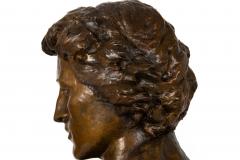 American Bronze Sculpture Bust Percy Shelley 1912 by William Partridge - 4439207