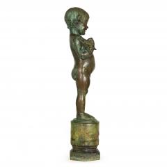 American Bronze Sculpture Fountain Baby Duck Edith Barretto Parsons 41 H - 4496242