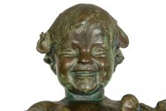 American Bronze Sculpture Fountain Baby Duck Edith Barretto Parsons 41 H - 4496246