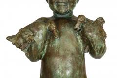 American Bronze Sculpture Fountain Baby Duck Edith Barretto Parsons 41 H - 4496247