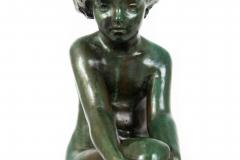 American Bronze Sculpture Fountain Undine 1914 by Edward Berge - 4800595