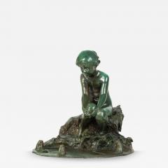 American Bronze Sculpture Fountain Undine 1914 by Edward Berge - 4800832