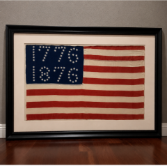American Centennial Celebration Flag Stars Forming 1776 1876  - 4751958