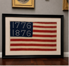American Centennial Celebration Flag Stars Forming 1776 1876  - 4751959