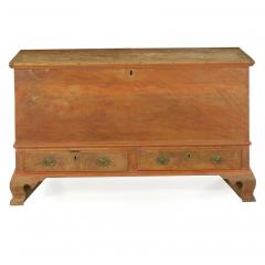 American Chippendale Red Faux Grain Painted Blanket Chest of Drawers circa 1800 - 986390