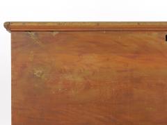 American Chippendale Red Faux Grain Painted Blanket Chest of Drawers circa 1800 - 986391