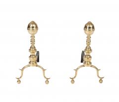 American Classical Brass Andirons - 4485152