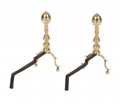 American Classical Brass Andirons - 4485156