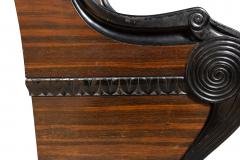 American Classical Revival Macassar Ebony Throne Chair From The Frick Estate - 4507036