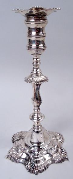 American Colonial Sterling Silver Candlesticks After Myer Myers - 4337518