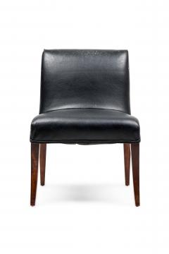 American Conetemporary Sabored Leg Black Slipper Chair - 4671931