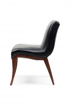 American Conetemporary Sabored Leg Black Slipper Chair - 4671932