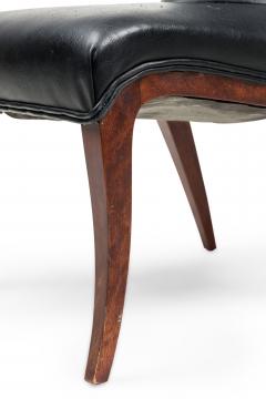 American Conetemporary Sabored Leg Black Slipper Chair - 4671938