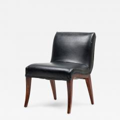 American Conetemporary Sabored Leg Black Slipper Chair - 4735148
