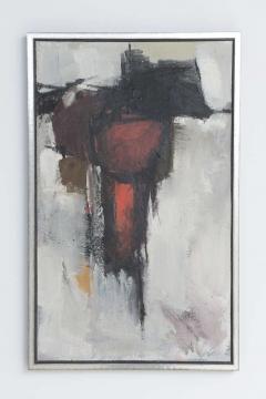American Contemporary Abstract Framed Black and Red Oil Painting - 4514813