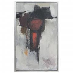 American Contemporary Abstract Framed Black and Red Oil Painting - 4514827