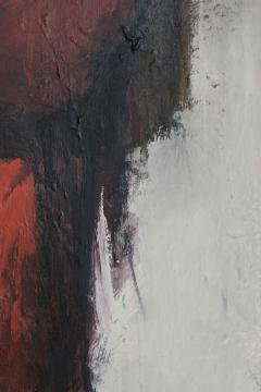 American Contemporary Abstract Framed Black and Red Oil Painting - 4514830