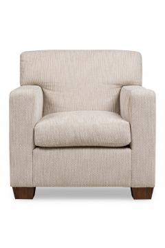 American Contemporary Beige Textured Club Chair - 4171460