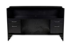 American Contemporary Black Laminate Suspended Twin Pedestal Reception Desk - 4665572