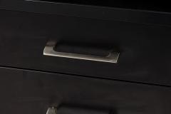 American Contemporary Black Laminate Suspended Twin Pedestal Reception Desk - 4665578